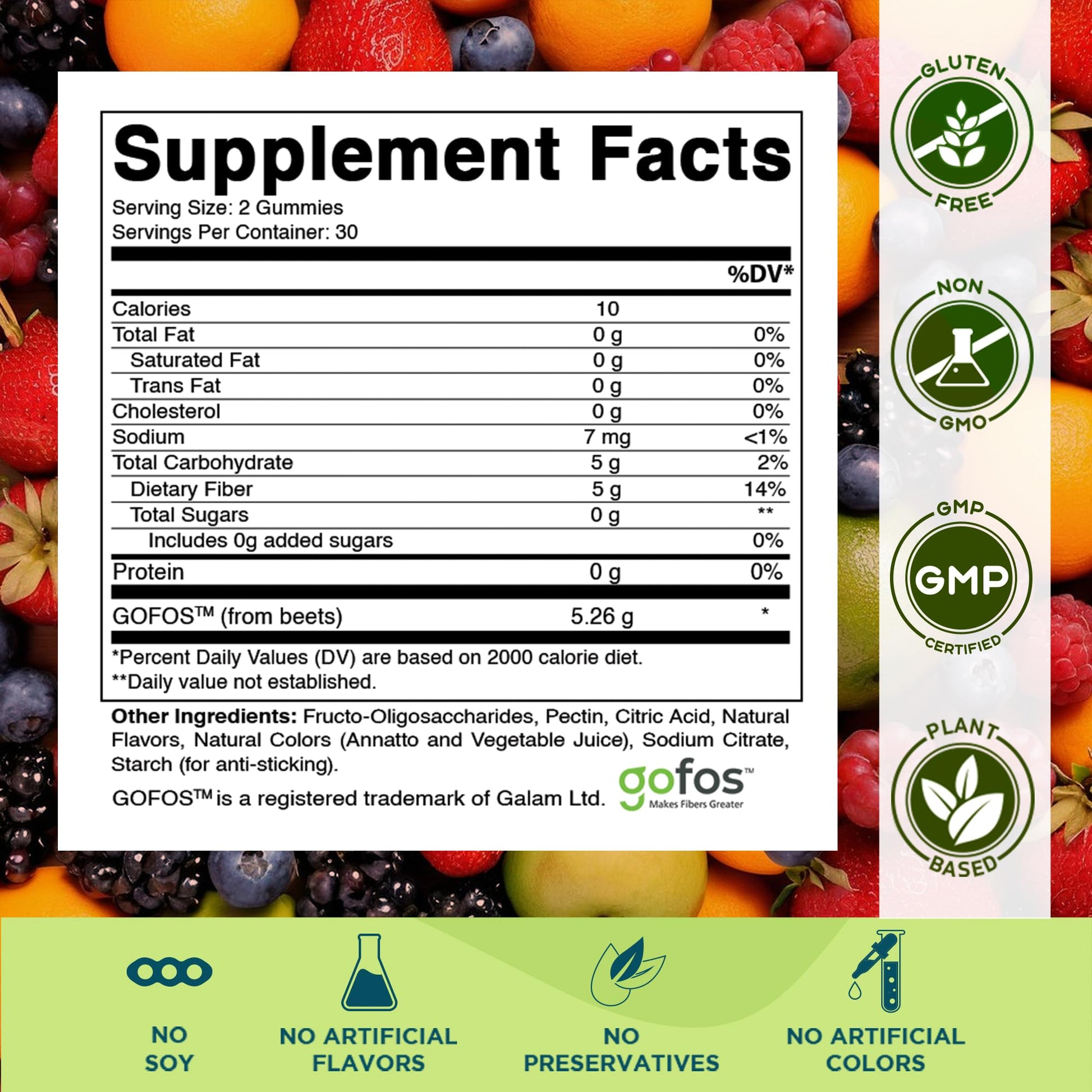 Vitamatic Kids Prebiotic Fiber Gummies – Extra Strength 4g Fiber – Zero Sugar Added – 60 Pectin-Based Gummies – Digestive Health & Regularity Support - dailyvitalstore