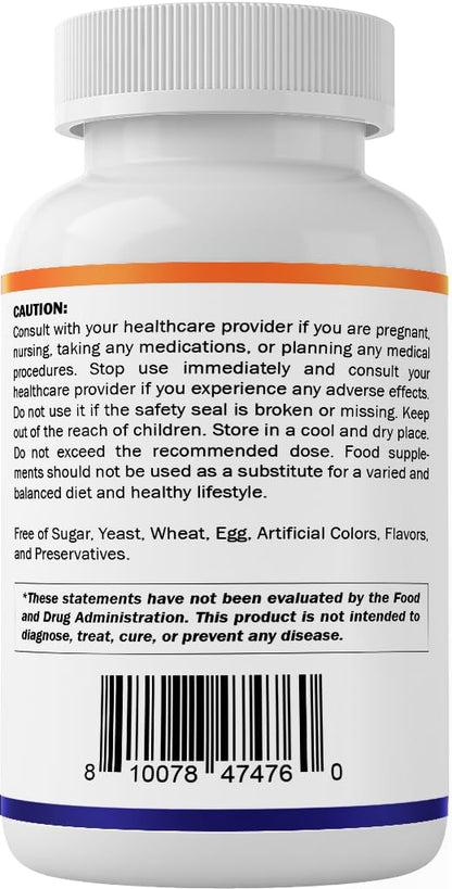 Vitamatic Lithium Orotate 20mg, 90 Capsules - Veggie Caps, Non-GMO, Gluten Free - dailyvitalstore