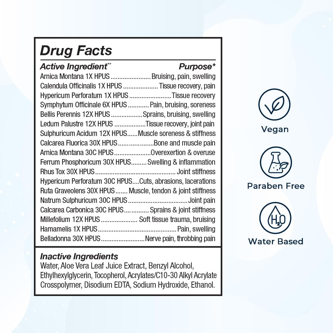 VitaMedica Arnica Gel Plus 15 Healing Plant Compounds, Extra Strength Formula for Bruising, All-Natural Plant-Based Topical Gel - dailyvitalstore