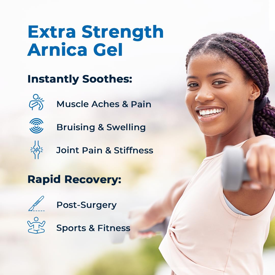 VitaMedica Arnica Gel Plus 15 Healing Plant Compounds, Extra Strength Formula for Bruising, All-Natural Plant-Based Topical Gel - dailyvitalstore