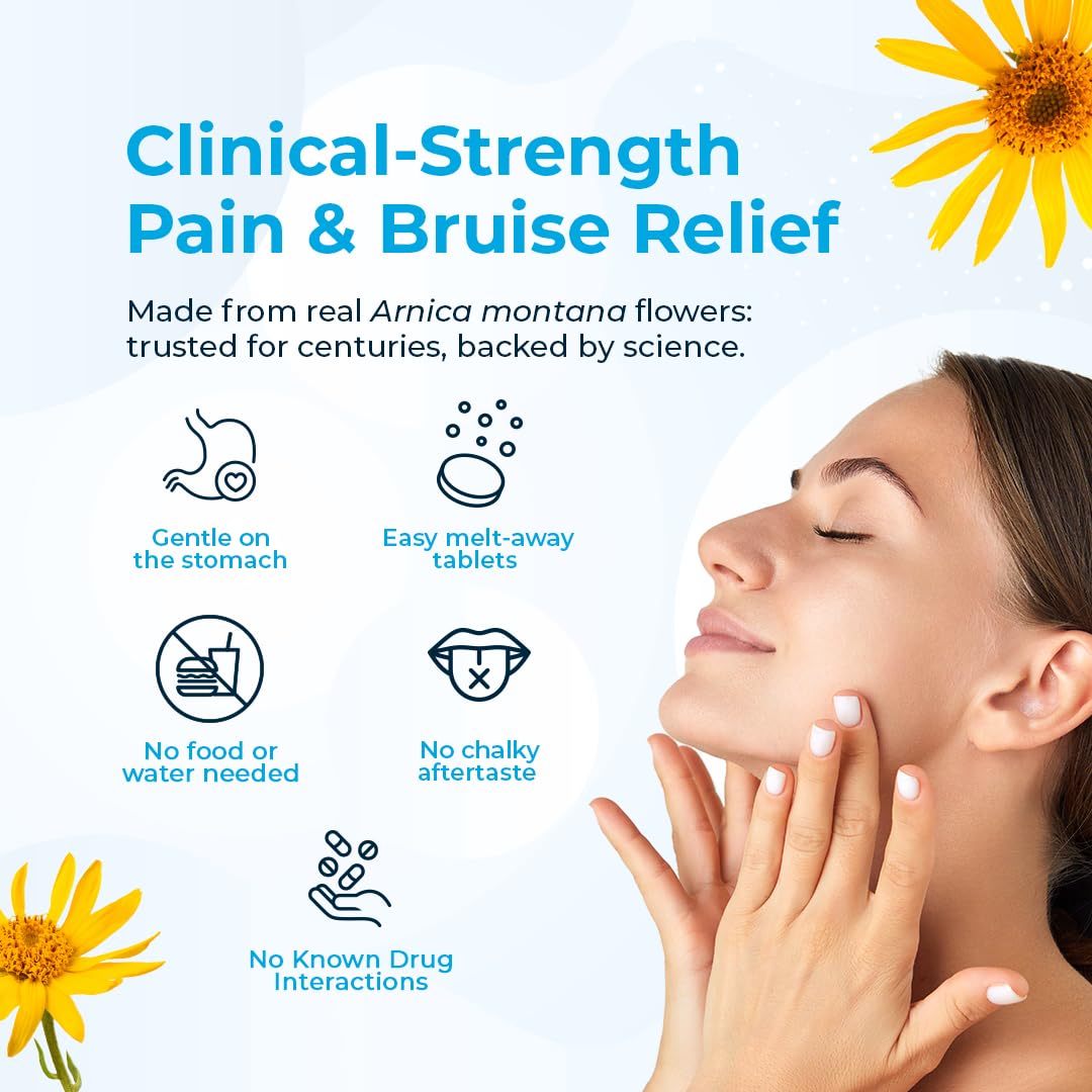 VitaMedica Arnica Montana 30X Rapid Dissolve Arnica Tablets for Natural Pain, Bruising, and Swelling Support - Homeopathic Medicine for Injury and Surgery Recovery - 150 Ct - 50 Servings - dailyvitalstore
