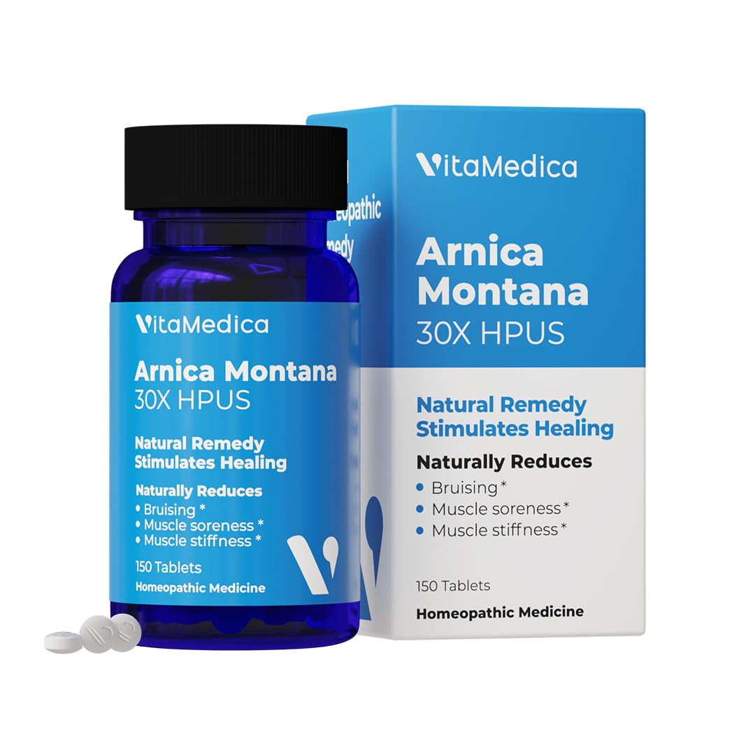 VitaMedica Arnica Montana 30X Rapid Dissolve Arnica Tablets for Natural Pain, Bruising, and Swelling Support - Homeopathic Medicine for Injury and Surgery Recovery - 150 Ct - 50 Servings - dailyvitalstore