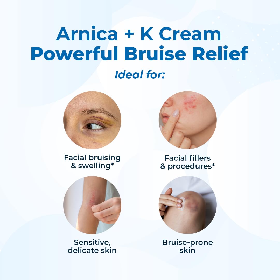 VitaMedica Arnica + Vitamin K Bruise Recovery Cream for Face & Under-Eye, Sensitive-Skin Formula, Post-Procedure Support, 0.5 oz - dailyvitalstore