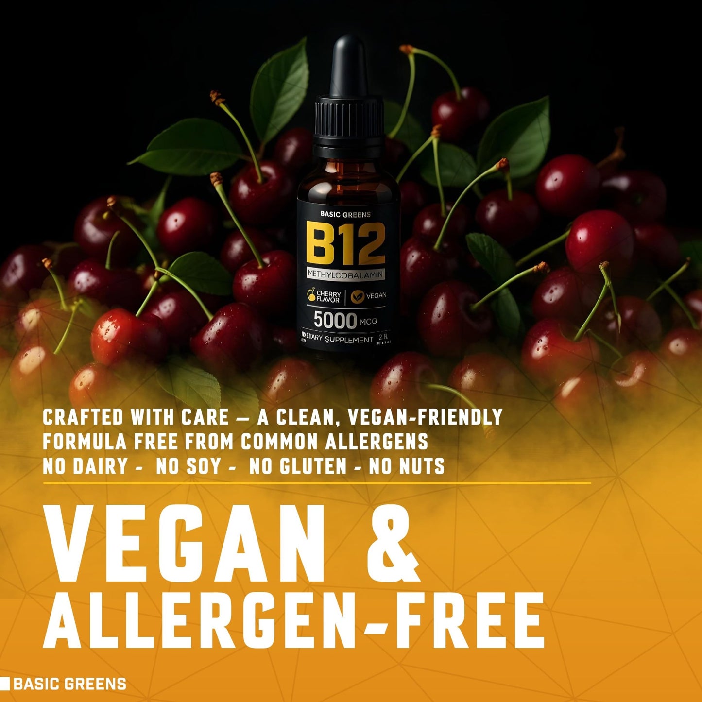 Vitamin B12 Sublingual Liquid Drops 5000 mcg – Vegan Methyl B-12 Supplement for Energy & Focus – B 12 Vitamin for Women & Men - dailyvitalstore