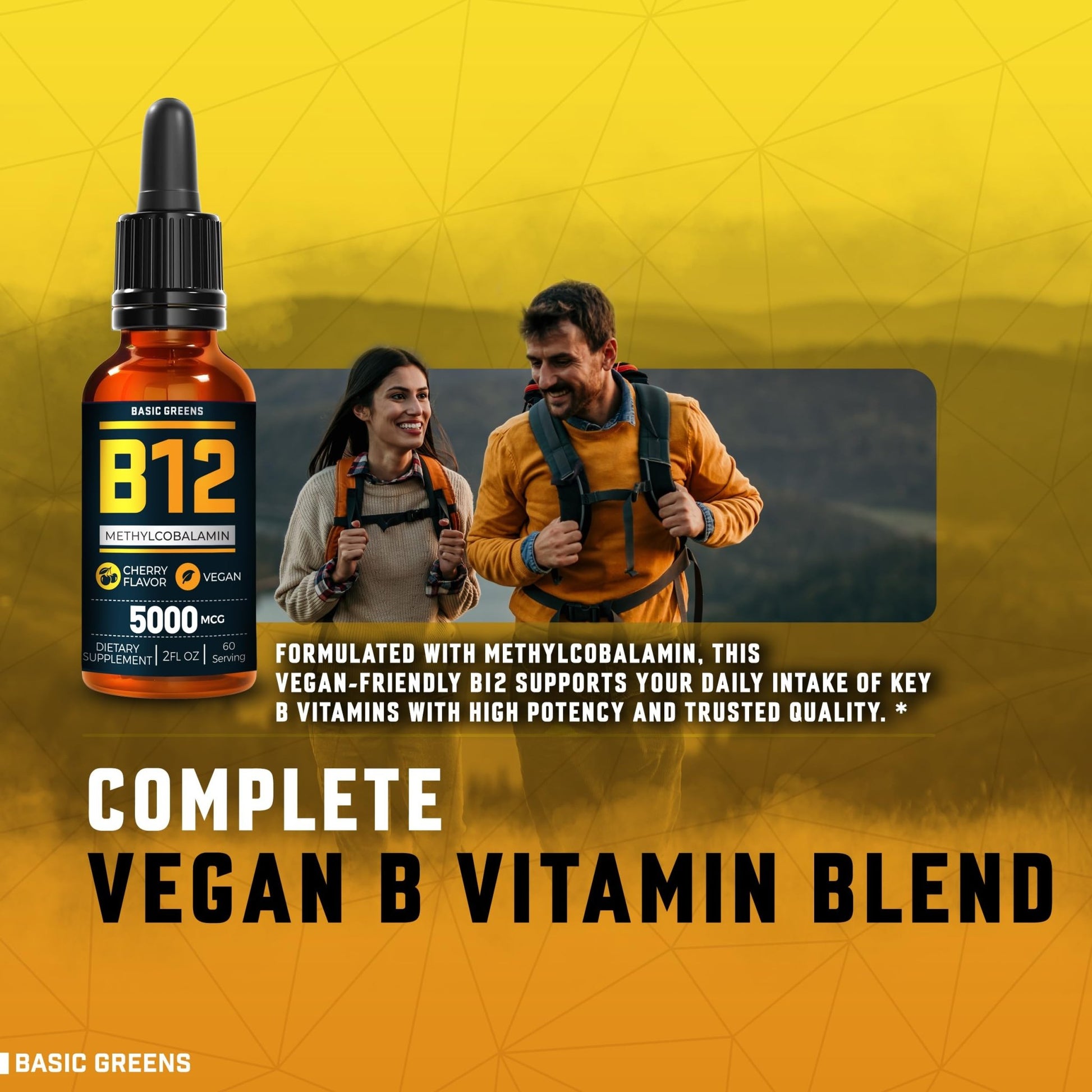 Vitamin B12 Sublingual Liquid Drops 5000 mcg – Vegan Methyl B-12 Supplement for Energy & Focus – B 12 Vitamin for Women & Men - dailyvitalstore