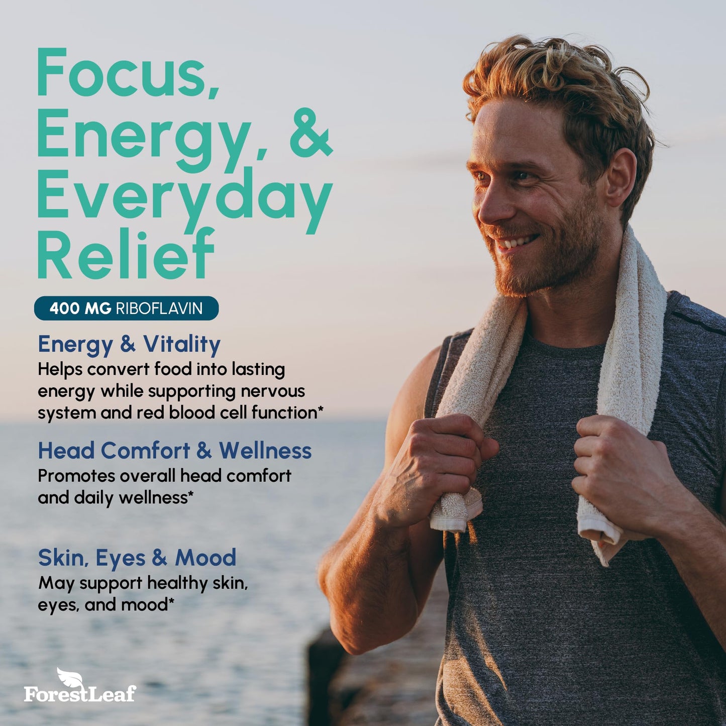 Vitamin B2 Riboflavin 400mg - Energy, Skin & Cellular Health Supplement - Nervous System Support - Vitamin B 2 Vit B - Non-GMO & Gluten Free - B2 Vitamin 400mg - dailyvitalstore