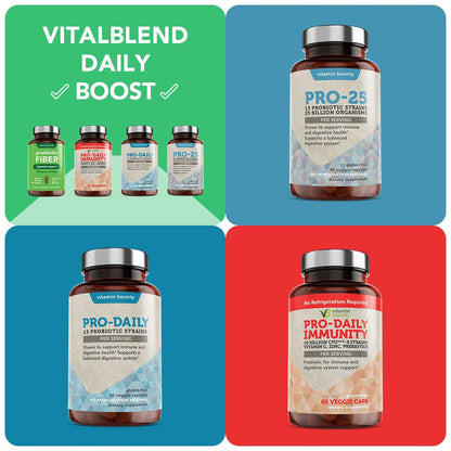 Vitamin Bounty Prebiotic Capsules - PreforPro® Prebiotics Supplement for Women & Men Digestive Health & Advanced Gut Health – No Fiber, No Bloating - dailyvitalstore