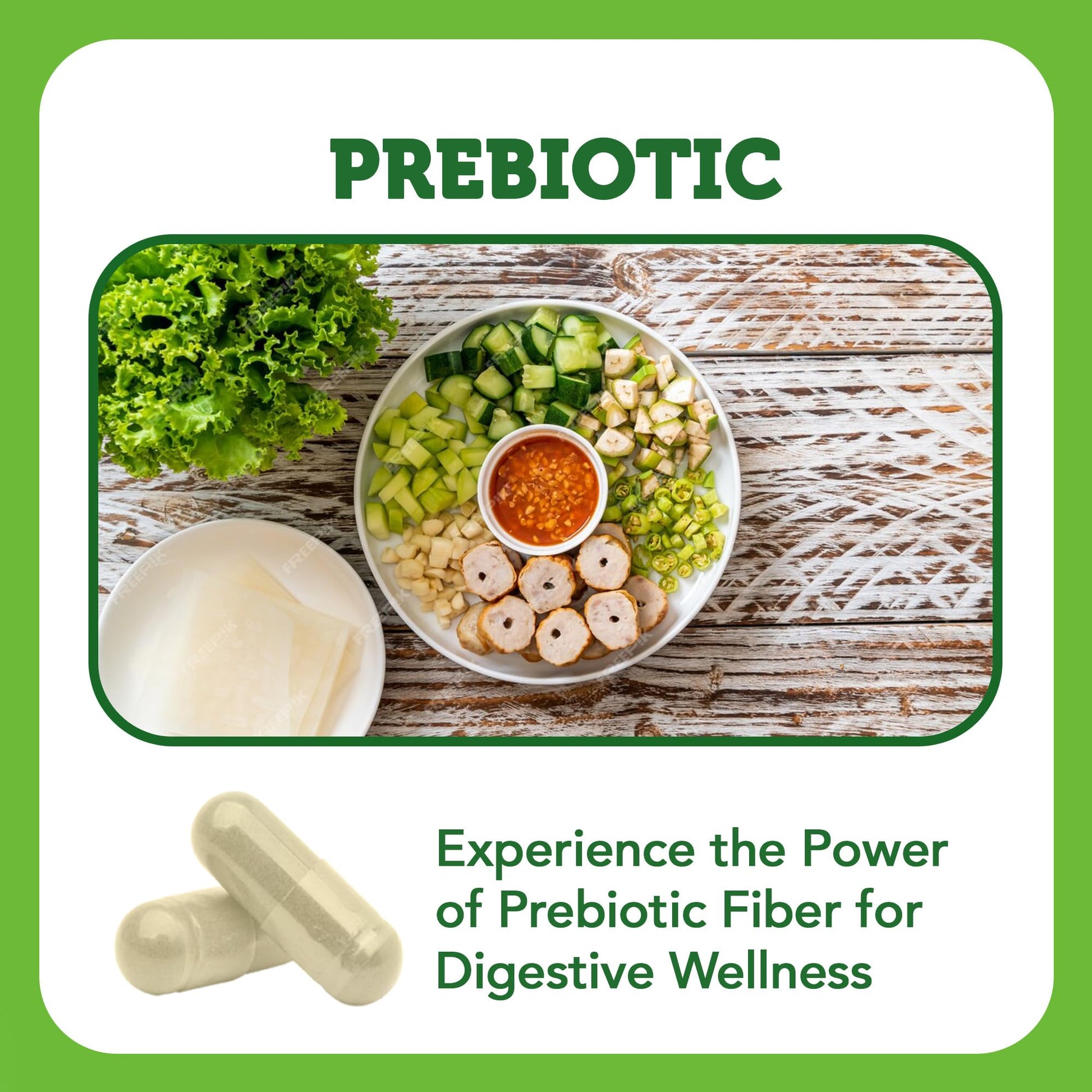 Vitamin Bounty Prebiotic Capsules - PreforPro® Prebiotics Supplement for Women & Men Digestive Health & Advanced Gut Health – No Fiber, No Bloating - dailyvitalstore