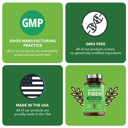 Vitamin Bounty Prebiotic Capsules - PreforPro® Prebiotics Supplement for Women & Men Digestive Health & Advanced Gut Health – No Fiber, No Bloating - dailyvitalstore