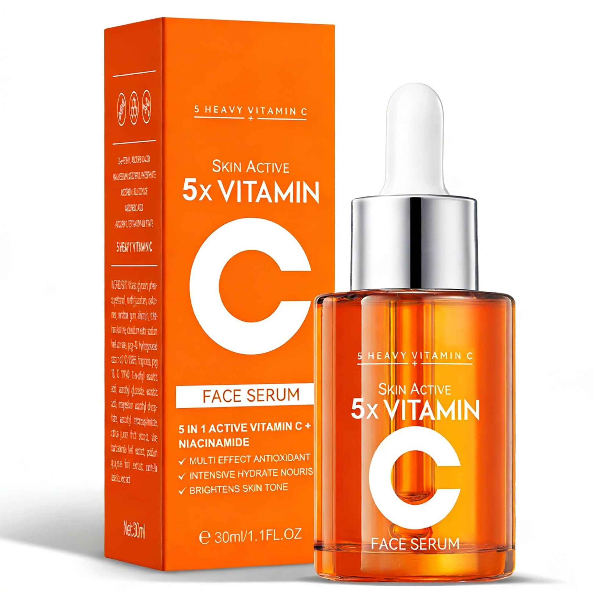 Vitamin C Face Serum with Hyaluronic Acid Niacinamide and Aloe Vera For All Skin Types Anti-Aging & Hydrating Serum Helps Reduce - dailyvitalstore