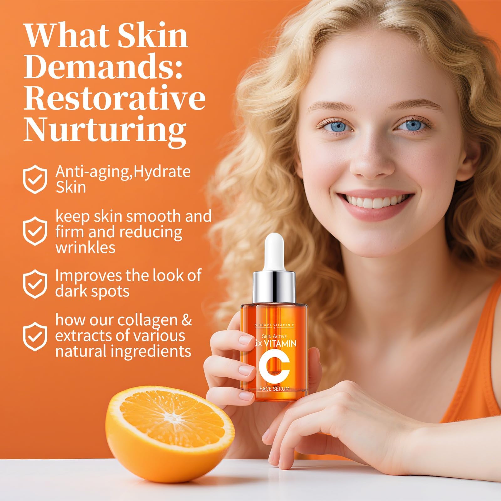 Vitamin C Face Serum with Hyaluronic Acid Niacinamide and Aloe Vera For All Skin Types Anti-Aging & Hydrating Serum Helps Reduce - dailyvitalstore