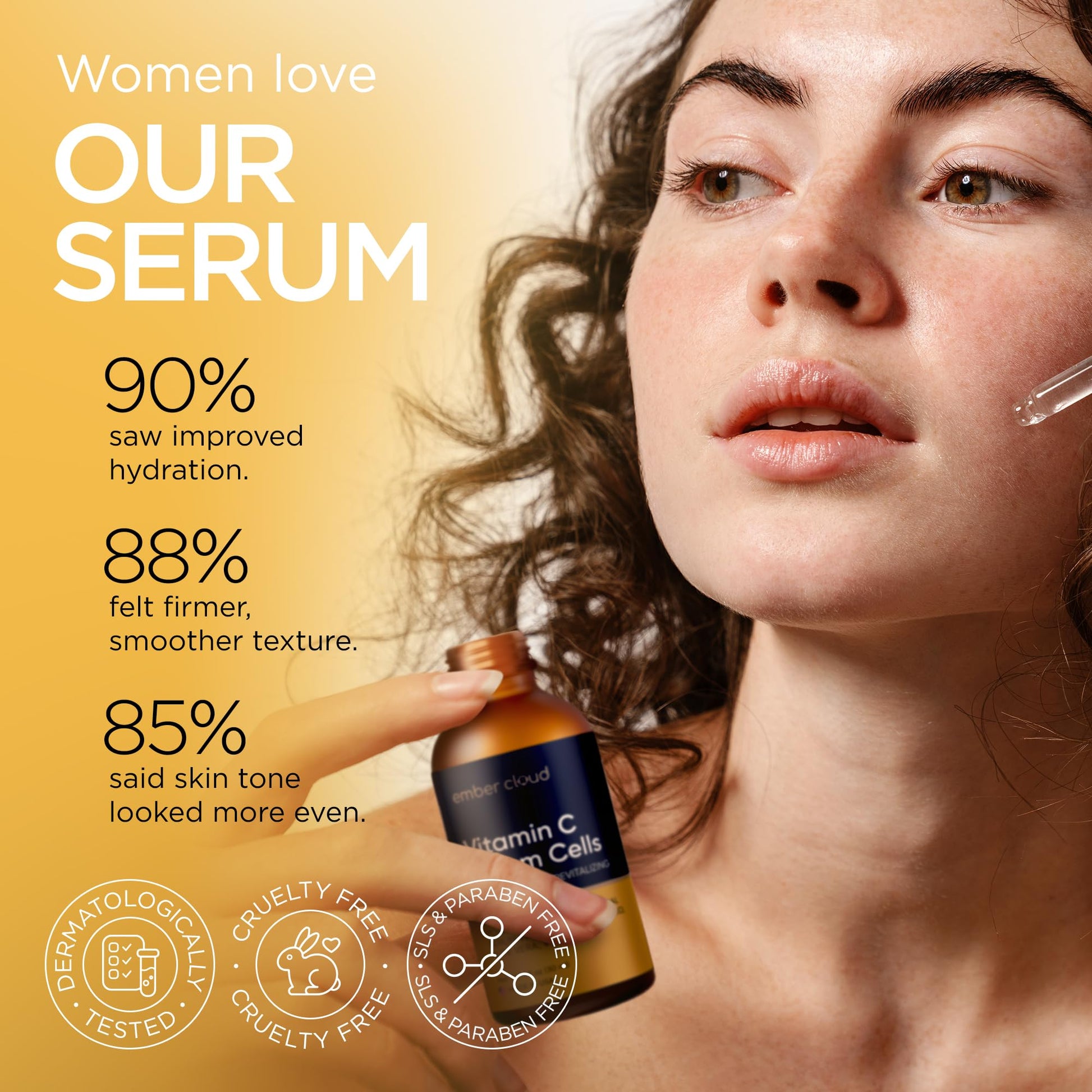 Vitamin C Serum for Face with Stem Cells Hyaluronic Acid Vitamin E Aloe Vera Anti-Aging Face Serum Supports Skin Health - dailyvitalstore