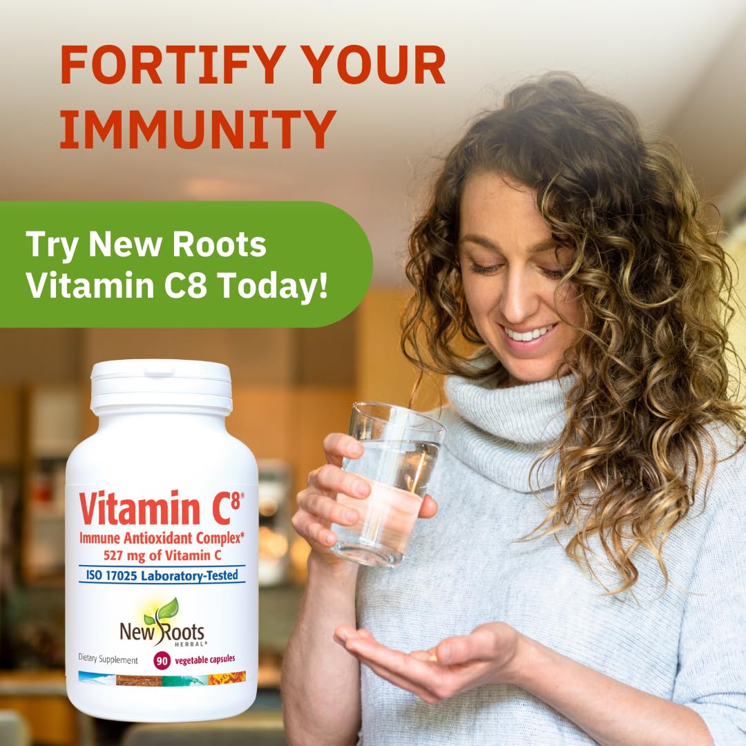 Vitamin C8 + Zinc Supplement for Higest Absorption (90 Capsules) | 527mg per Portion | 8 Buffered Sources of Vitamin C with Bioflavonoids, Green Tea & Quercetin for Stronger Defense | 3 months Supply - dailyvitalstore