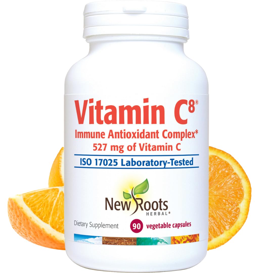 Vitamin C8 + Zinc Supplement for Higest Absorption (90 Capsules) | 527mg per Portion | 8 Buffered Sources of Vitamin C with Bioflavonoids, Green Tea & Quercetin for Stronger Defense | 3 months Supply - dailyvitalstore