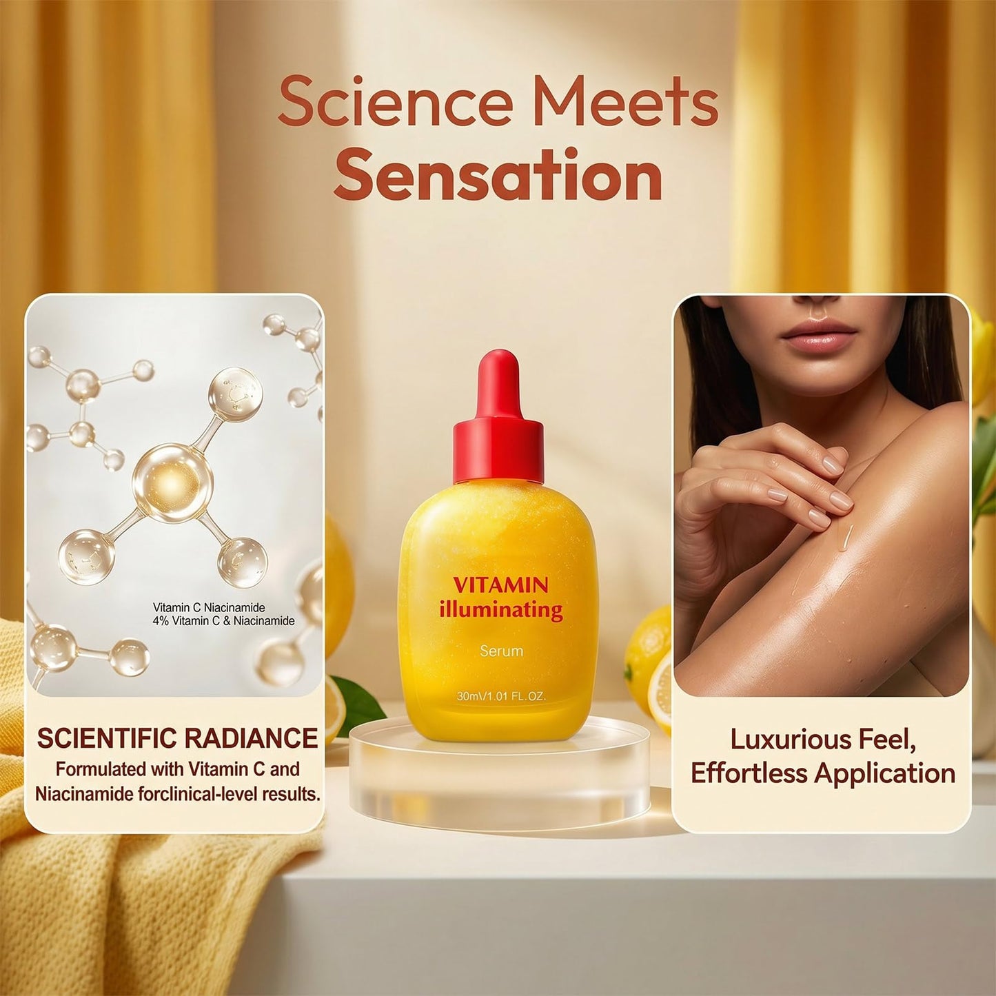 Vitamin Illuminating Serum, with Niacinamide Acid & Hyaluronic Acid Vitamin C Face Serum Helps Reduce Dark Spots & Signs of Uneven Tone Care - dailyvitalstore