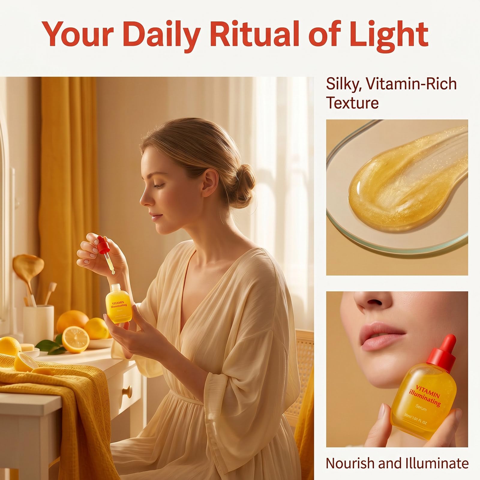Vitamin Illuminating Serum, with Niacinamide Acid & Hyaluronic Acid Vitamin C Face Serum Helps Reduce Dark Spots & Signs of Uneven Tone Care - dailyvitalstore