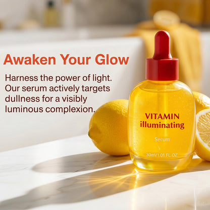 Vitamin Illuminating Serum, with Niacinamide Acid & Hyaluronic Acid Vitamin C Face Serum Helps Reduce Dark Spots & Signs of Uneven Tone Care - dailyvitalstore