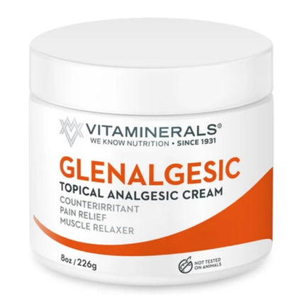Vitaminerals 171 Glenalgesic® Pain Support Analgesic Balm, Muscle & Joint | Maximum Strength | Menthol | Camphor (8 oz) - dailyvitalstore