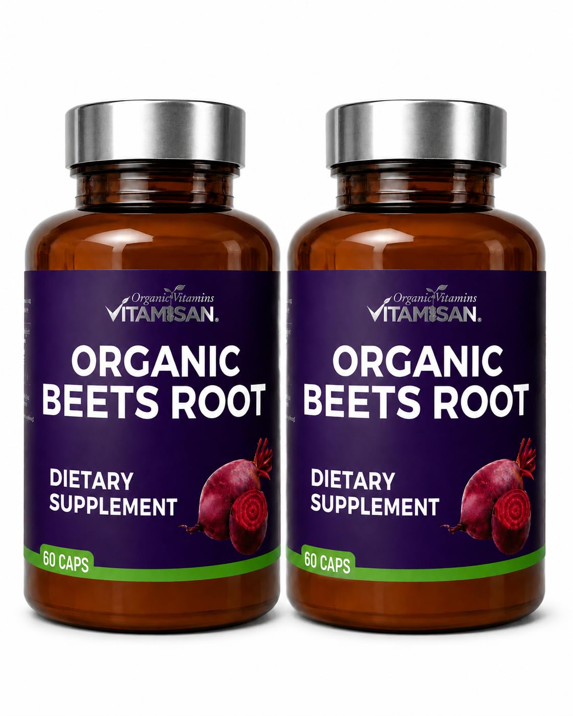 VITAMISAN Beets Root – 2 Pack (120 Capsules) – Organic Beet Root with CoQ10 and Collagen - dailyvitalstore