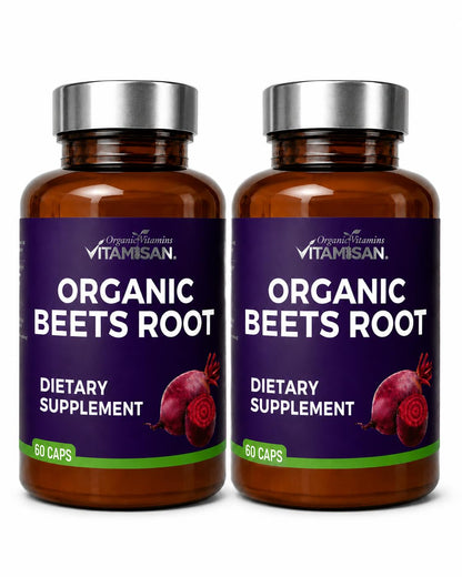 VITAMISAN Beets Root – 2 Pack (120 Capsules) – Organic Beet Root with CoQ10 and Collagen - dailyvitalstore