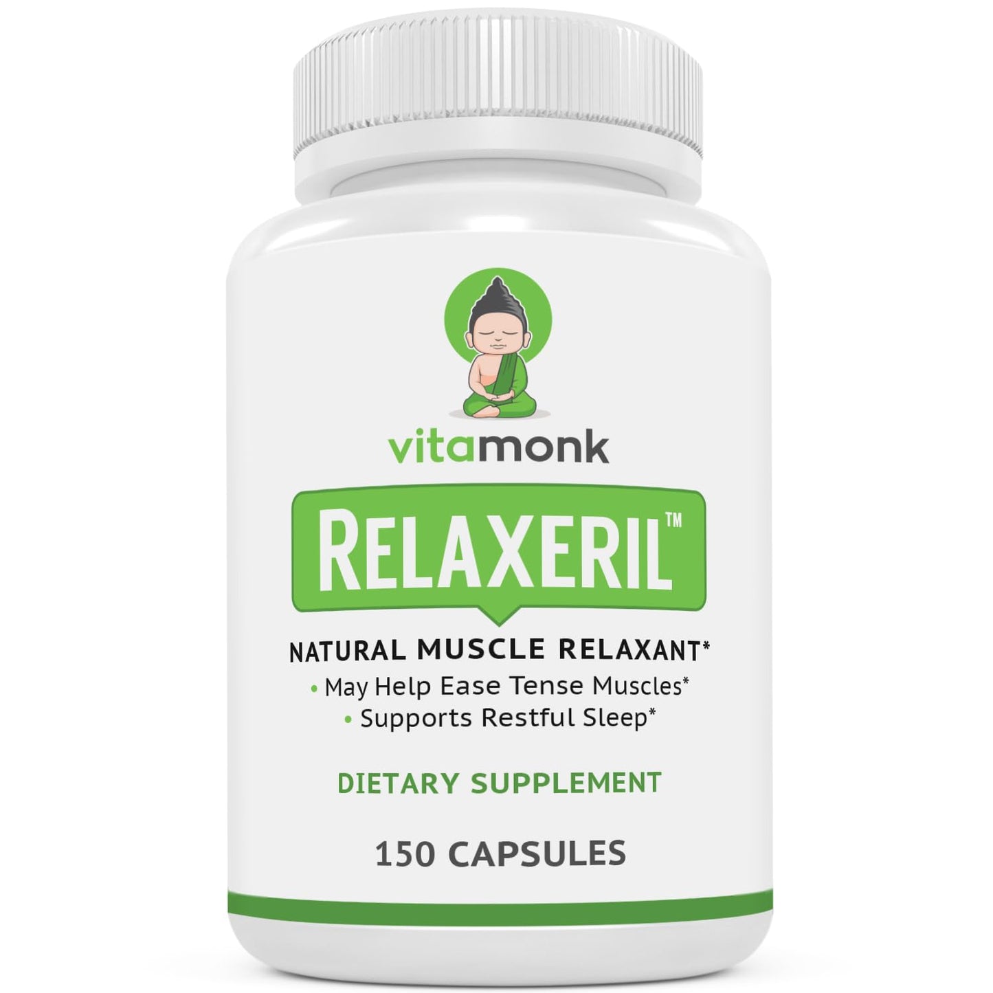 VitaMonk Relaxeril™ All-Natural Muscle Relaxer - Muscle Relaxer Supplement - Complete Muscle Relaxing Formula - dailyvitalstore