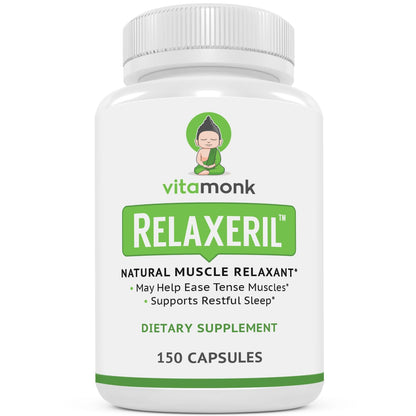 VitaMonk Relaxeril™ All-Natural Muscle Relaxer - Muscle Relaxer Supplement - Complete Muscle Relaxing Formula - dailyvitalstore
