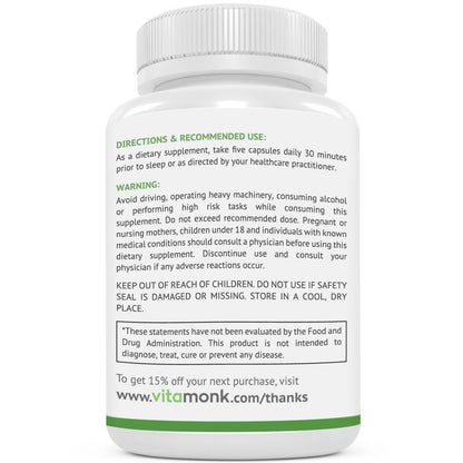 VitaMonk Relaxeril™ All-Natural Muscle Relaxer - Muscle Relaxer Supplement - Complete Muscle Relaxing Formula - dailyvitalstore