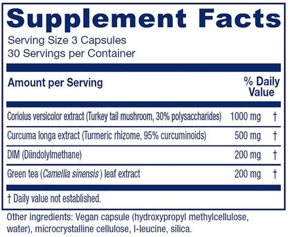 Vitanica CCDG Blend, Immune Support, DIM Supplement 200mg, Turkey Tail Mushroom, Turmeric, Green Tea, Vegan, 90 Capsules - dailyvitalstore