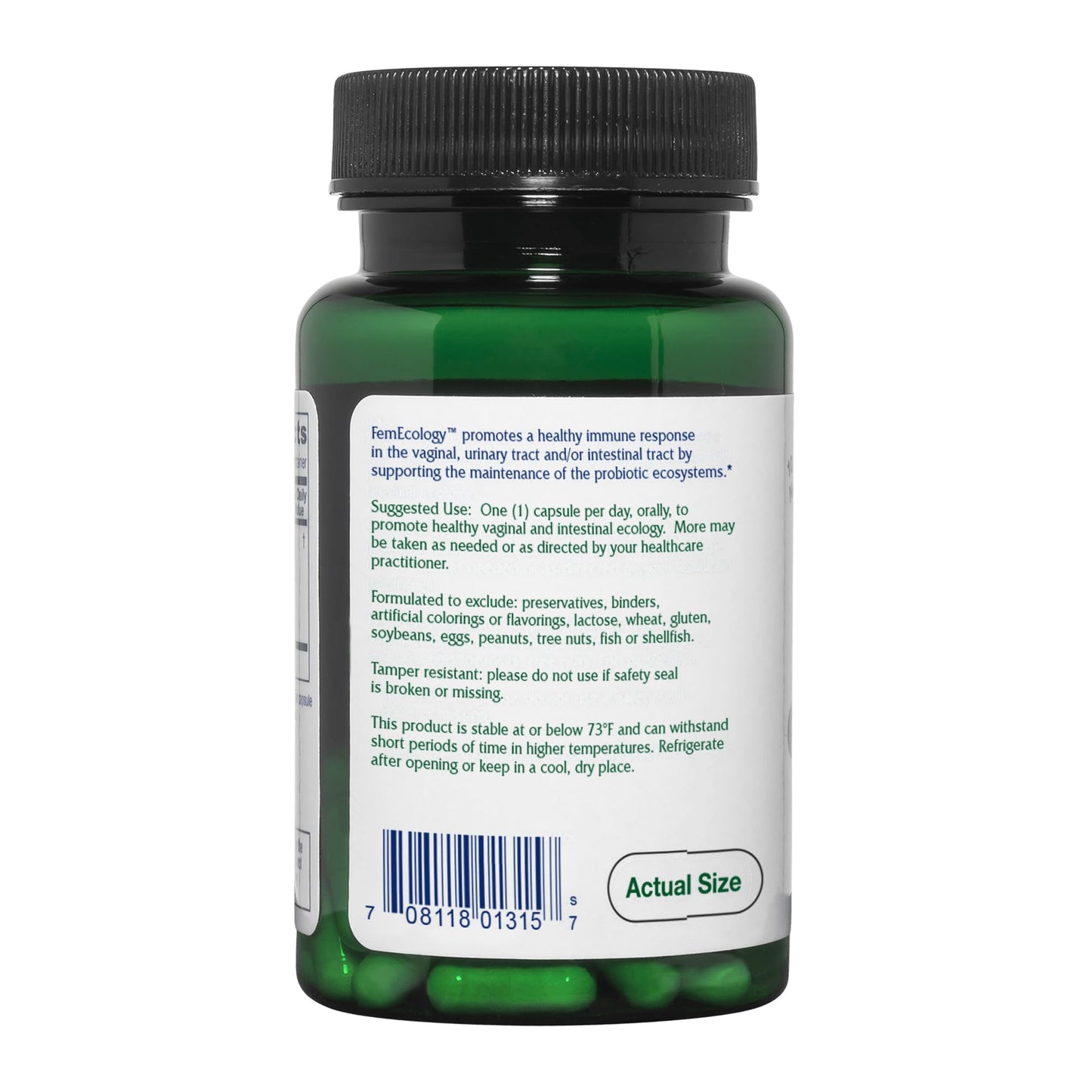 Vitanica FemEcology, Vaginal and Intestinal Probiotic Support, Vegetarian, 30 Capsules - dailyvitalstore