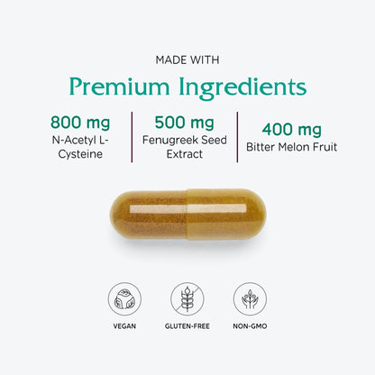 Vitanica Metabolic Manager - Herbal Supplement to Support Healthy Metabolic Response - Dietary Supplement with Vitamin D - Vegan Antioxidant Supplement - 120 Capsules - dailyvitalstore