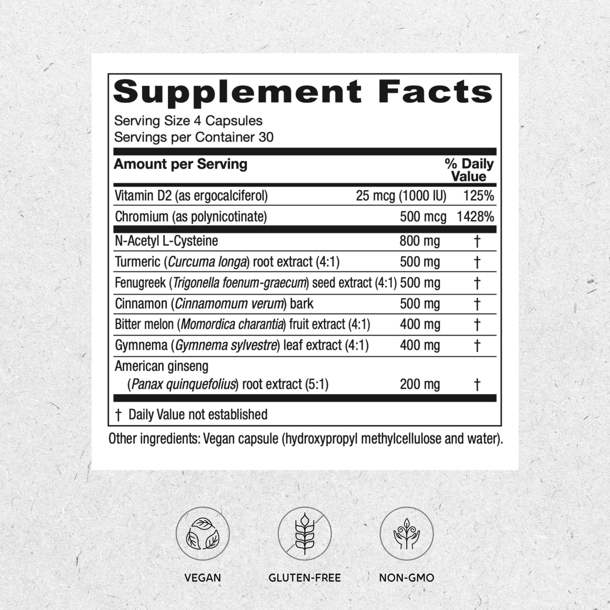 Vitanica Metabolic Manager - Herbal Supplement to Support Healthy Metabolic Response - Dietary Supplement with Vitamin D - Vegan Antioxidant Supplement - 120 Capsules - dailyvitalstore