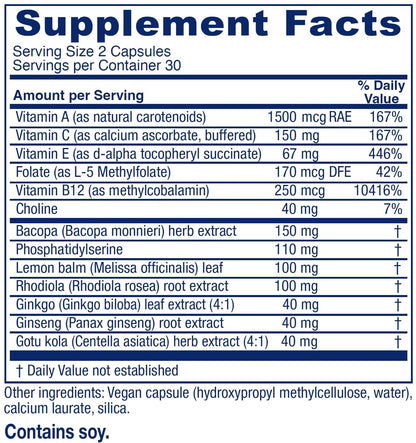 Vitanica MindBlend, Brain Support, Vegan, 60 Capsules - dailyvitalstore