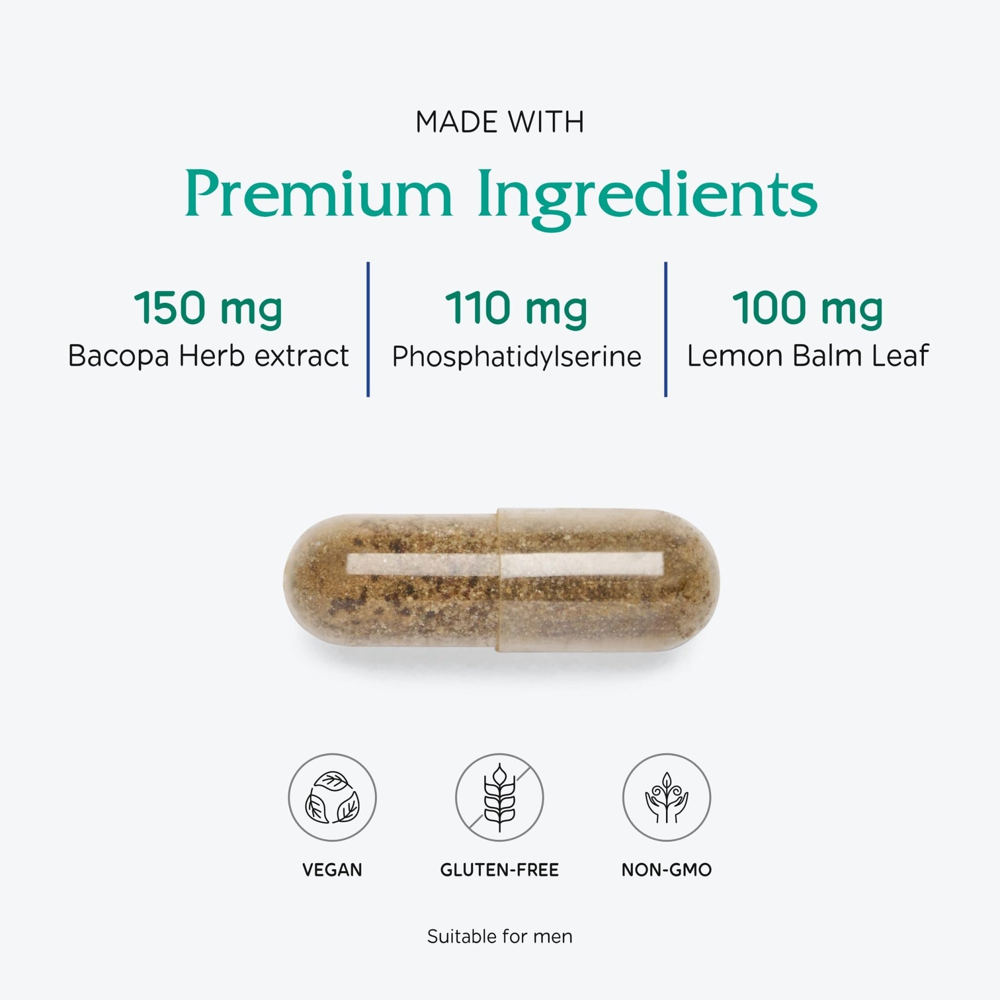 Vitanica MindBlend, Brain Support, Vegan, 60 Capsules - dailyvitalstore