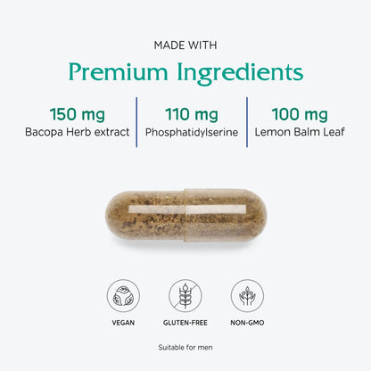 Vitanica MindBlend, Brain Support, Vegan, 60 Capsules - dailyvitalstore