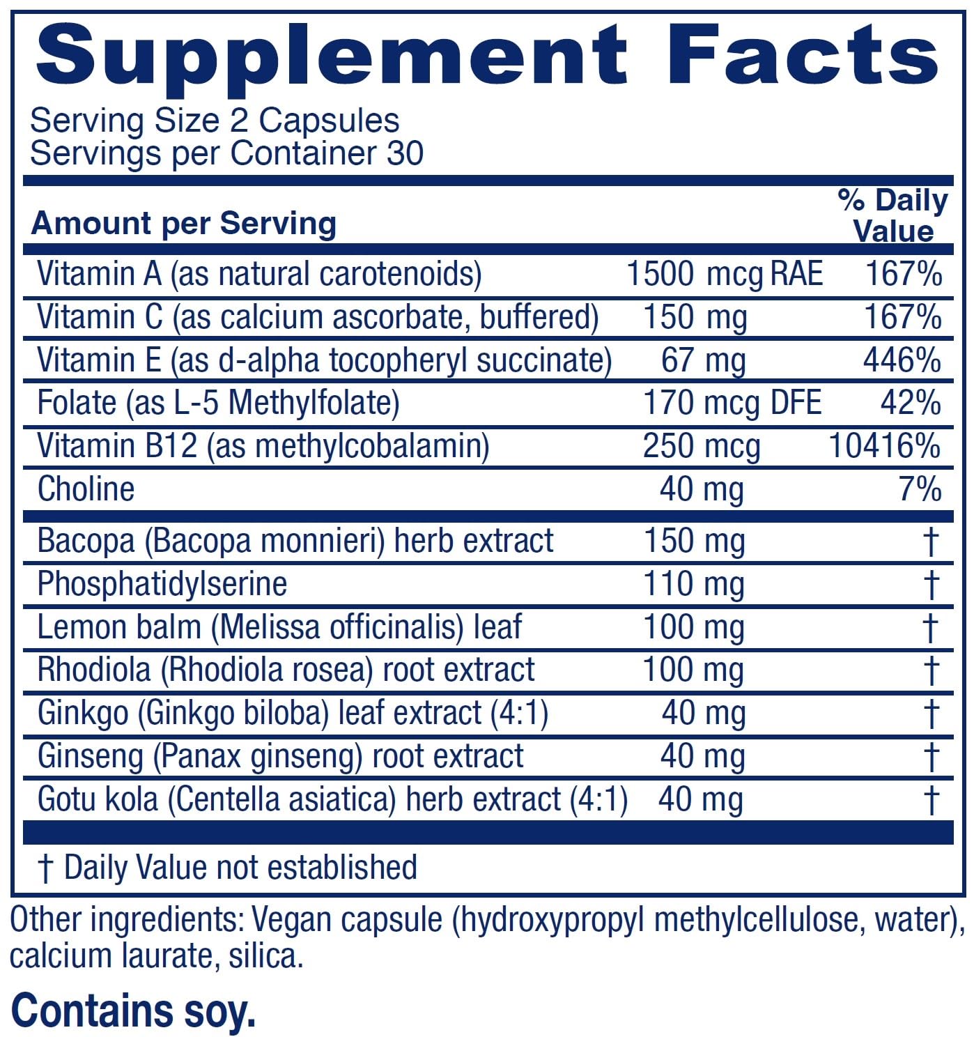 Vitanica MindBlend, Brain Support, Vegan, 60 Capsules - dailyvitalstore