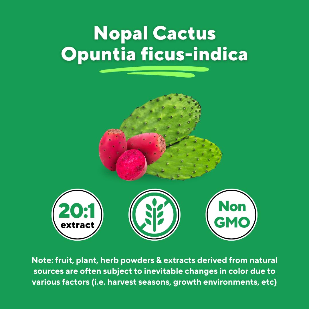 Vitapia Nopal Cactus Extract for Antioxidant, Skin, Metabolism, Wellness, Heart Health Support - 100g Organic Powder - Non GMO, Gluten Free Supplement - dailyvitalstore