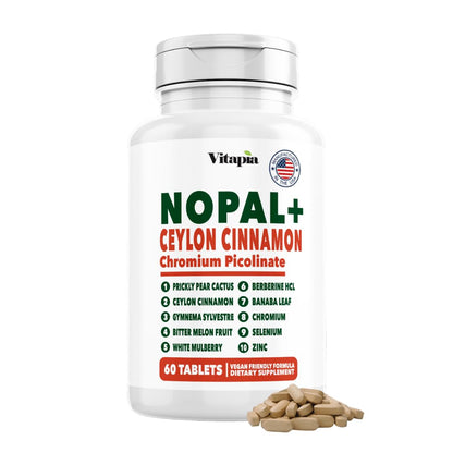 Vitapia Nopal Cactus Extract for Antioxidant, Skin, Metabolism, Wellness, Heart Health Support - 60 Multi Capsules - dailyvitalstore
