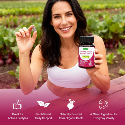 Vitarevive Organic Beet Root Capsules with Beetroot Extract 17850mg 21:1 Concentrated Beetroot Supplement Supports Circulation and Nitric Oxide - dailyvitalstore