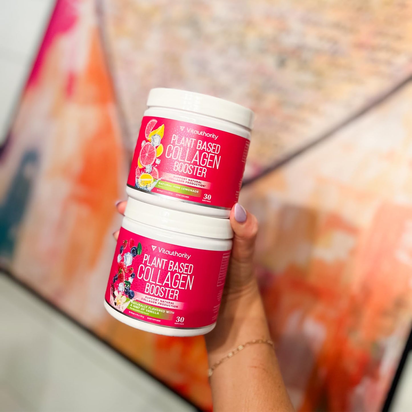 Vitauthority Vegan Collagen Powder for Women - Plant Based Collagen Supplement for Women with Proprietary Vegan Hair Skin and Nails Vitamins - dailyvitalstore