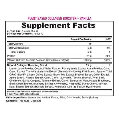 Vitauthority Vegan Collagen Powder for Women - Plant Based Collagen Supplement for Women with Proprietary Vegan Hair Skin and Nails Vitamins - dailyvitalstore