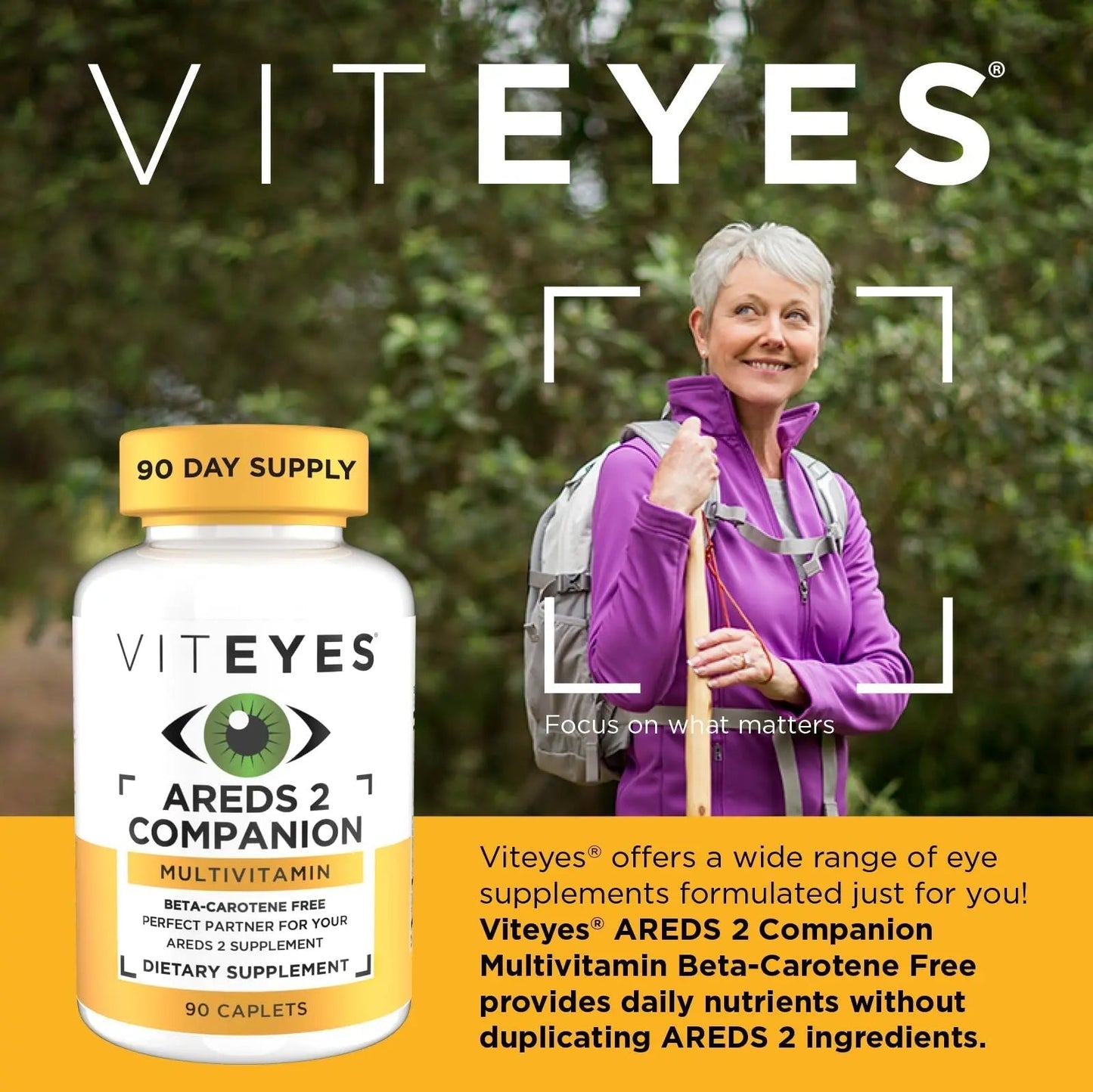 Viteyes Classic AREDS 2 Companion Beta-Carotene Free Multivitamin Supplement, Comprehensive Multivitamin Formula - dailyvitalstore