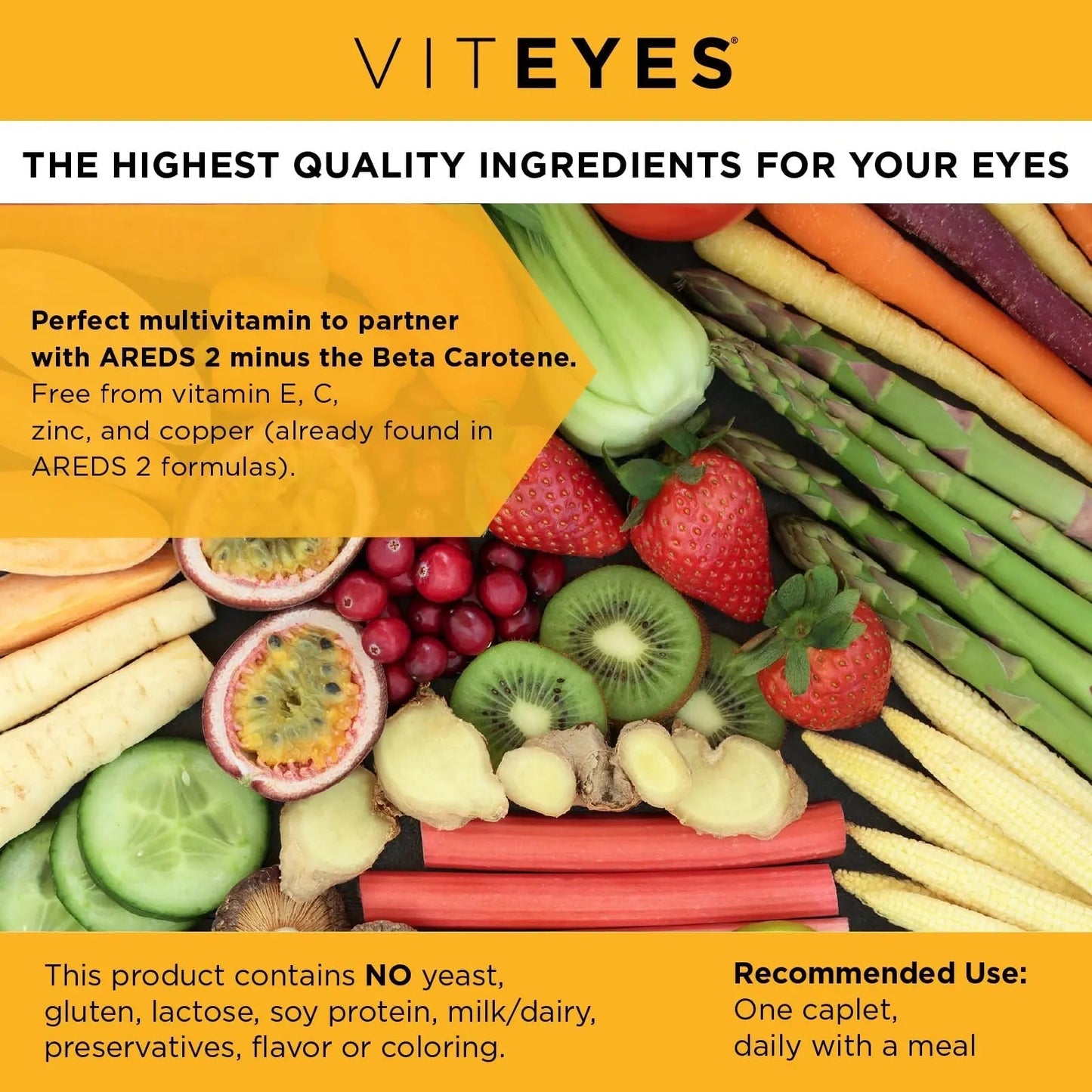 Viteyes Classic AREDS 2 Companion Beta-Carotene Free Multivitamin Supplement, Comprehensive Multivitamin Formula - dailyvitalstore