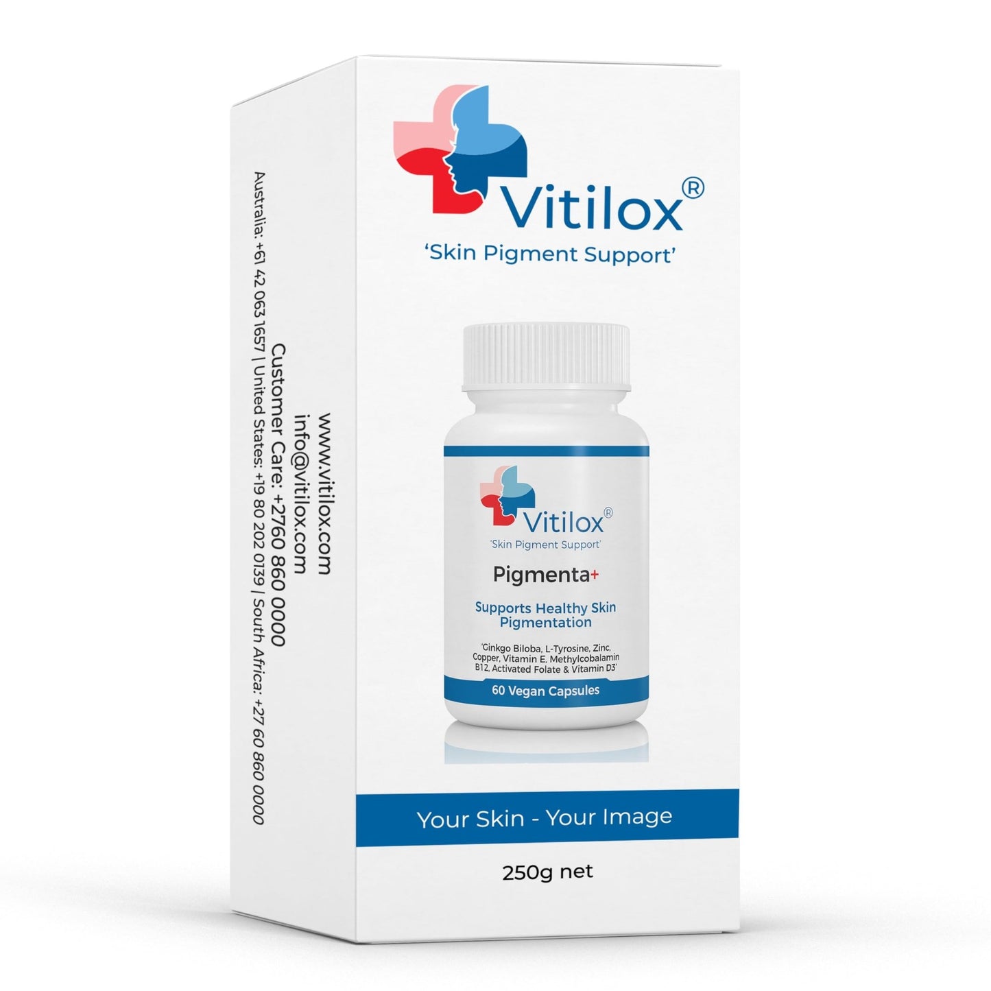 Vitilox Pigmenta+ Advanced, Skin Tone Support Supplement – 60 Tablets | 2 Months | Natural Vitiligo Skin Pigmentation Support | Reduce White Body Spots - dailyvitalstore