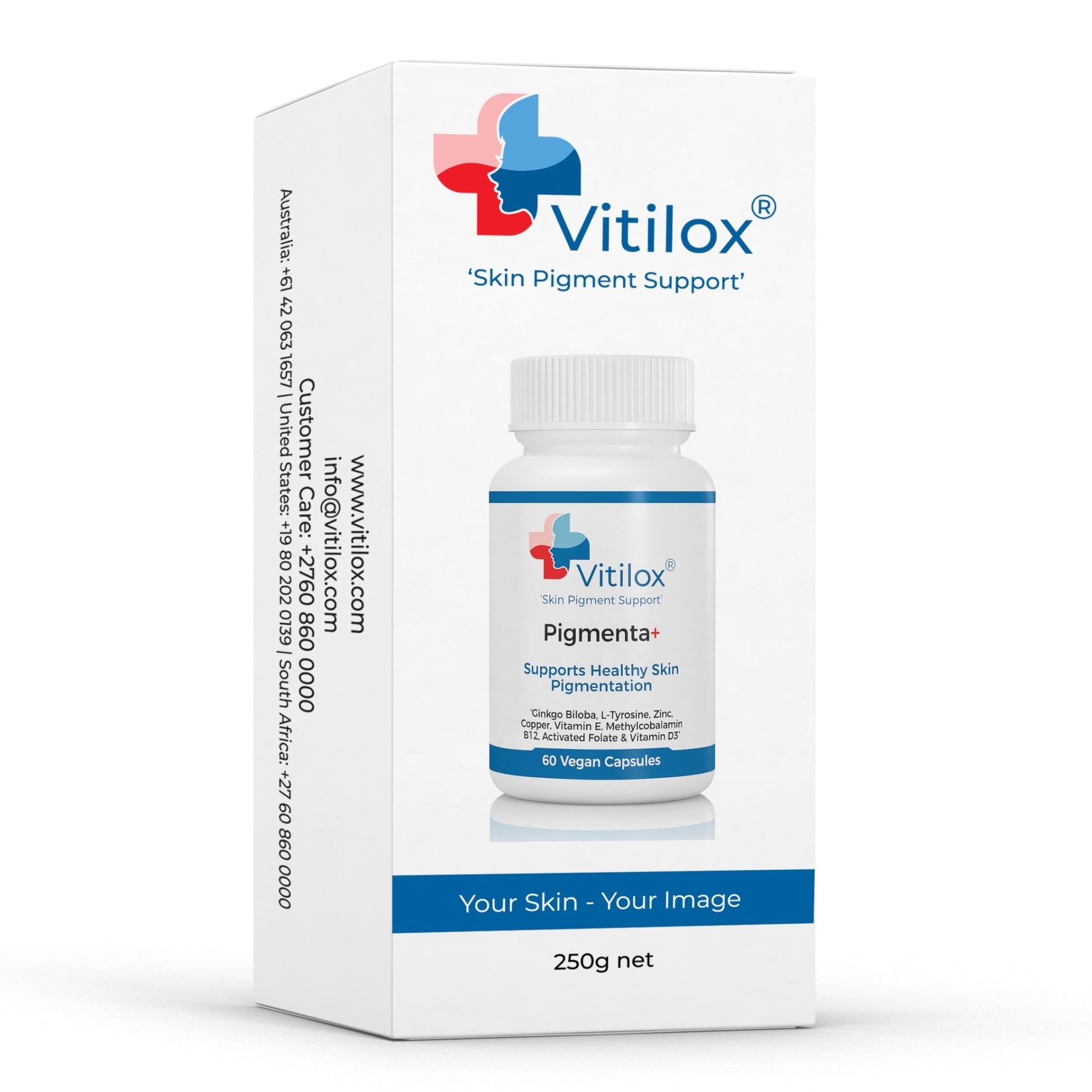 Vitilox Pigmenta+ Advanced, Skin Tone Support Supplement – 60 Tablets | 2 Months | Natural Vitiligo Skin Pigmentation Support | Reduce White Body Spots - dailyvitalstore