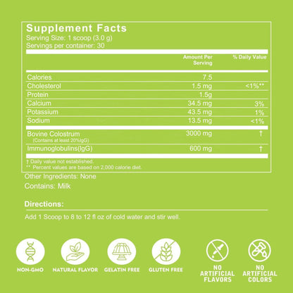 VITINITY Grass Fed Bovine Colostrum Powder for Humans 3000 mg - Natural IgG Colostrum Supplement Gut Health, Immune Support, Muscle Recovery, Wellness | Pure Colostrum Superfood,Unflavored 2 Pack - dailyvitalstore
