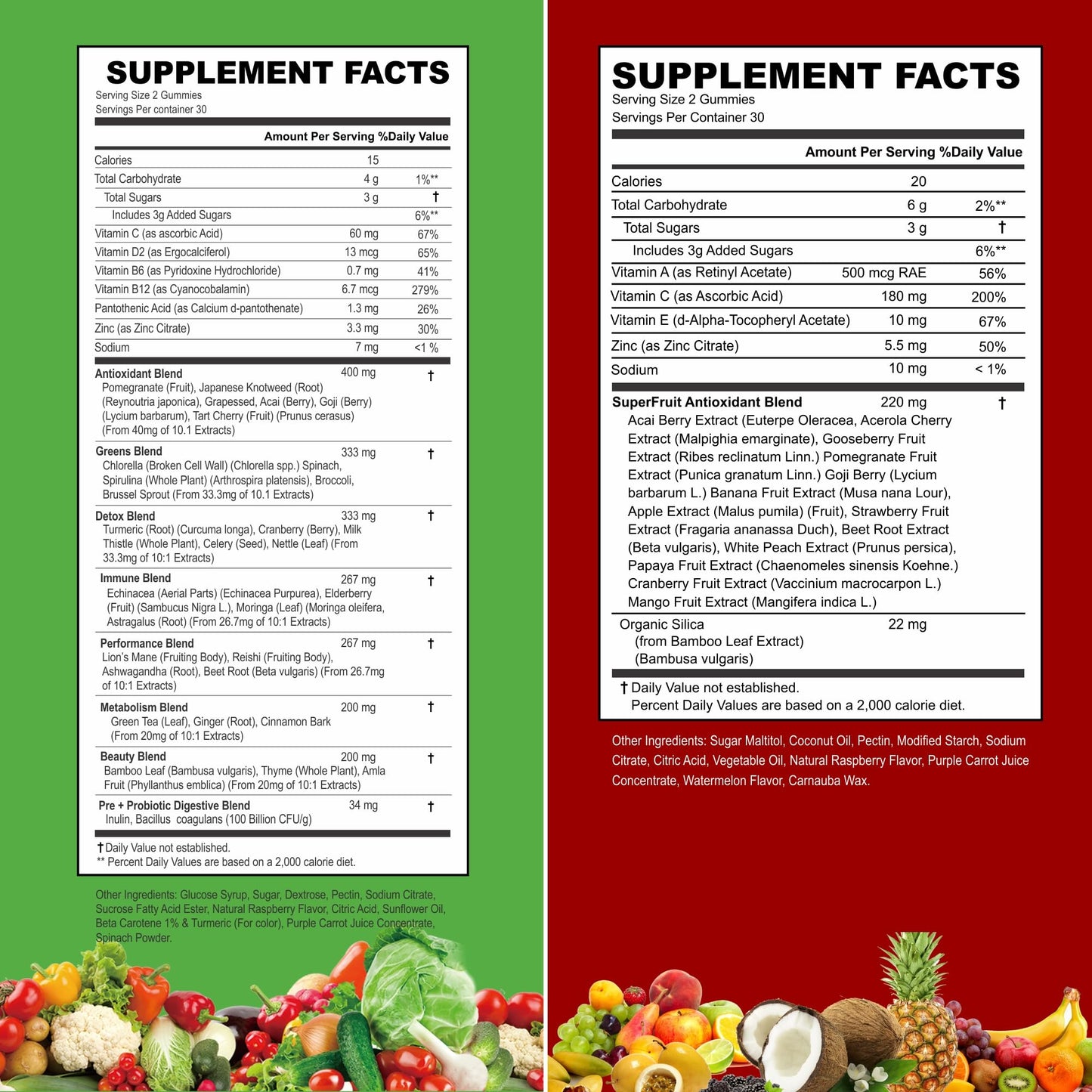 VITINITY Made with Real Fruit-Real Veggie Gummies-Superfood Vegetable Vitamin Supplement for Women,Men,Kids-Blend of Fruit and Greens for Daily Health.Fruits and Vegetables Supplements (30-Day Supply) - dailyvitalstore