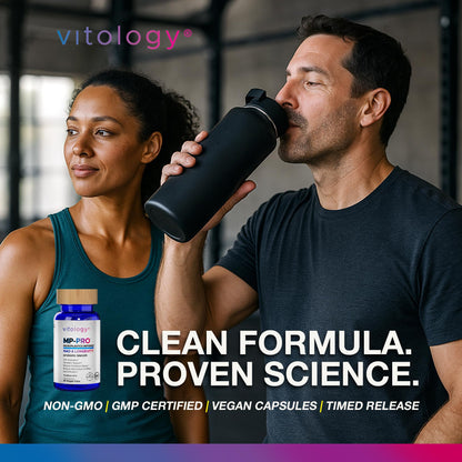 Vitology MP-PRO Microplastics Defense | 15 Billion CFU Probiotic + Antioxidant Blend | NMN, NAC, Glutathione, Resveratrol & Charcoal | Supports Cellular Detox, Longevity & Gut Health – 60 Capsules - dailyvitalstore