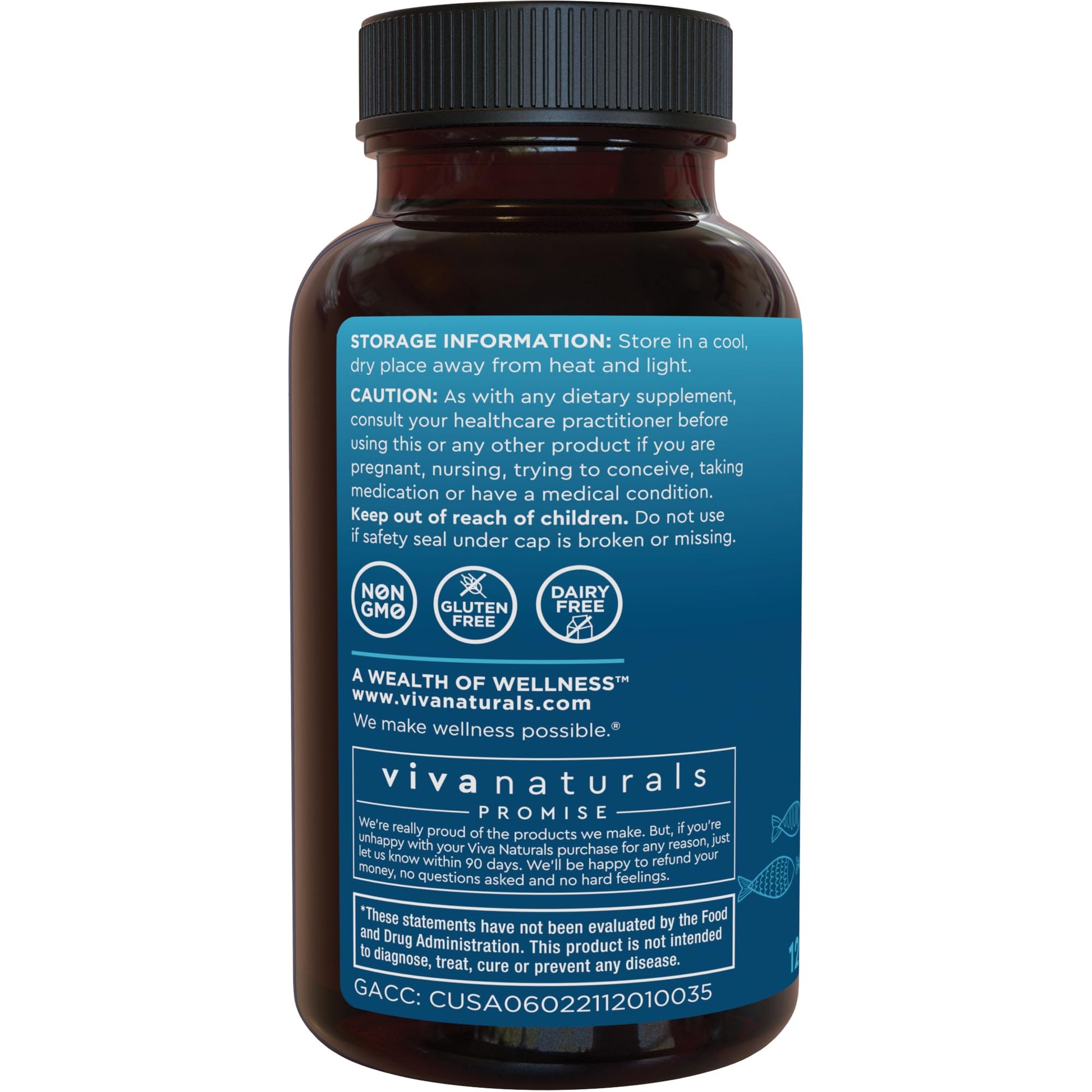 Viva Naturals Omega 3 Fish Oil Supplement for Women and Men - 2500 mg Triple Strength Fish Oil per Serving with Omega 3 Fatty Acids Including EPA, DHA DPA - dailyvitalstore