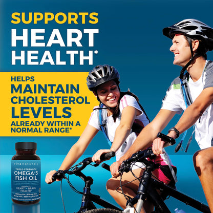 Viva Naturals Omega 3 Fish Oil Supplement for Women and Men - 2500 mg Triple Strength Fish Oil per Serving with Omega 3 Fatty Acids Including EPA, DHA DPA - dailyvitalstore