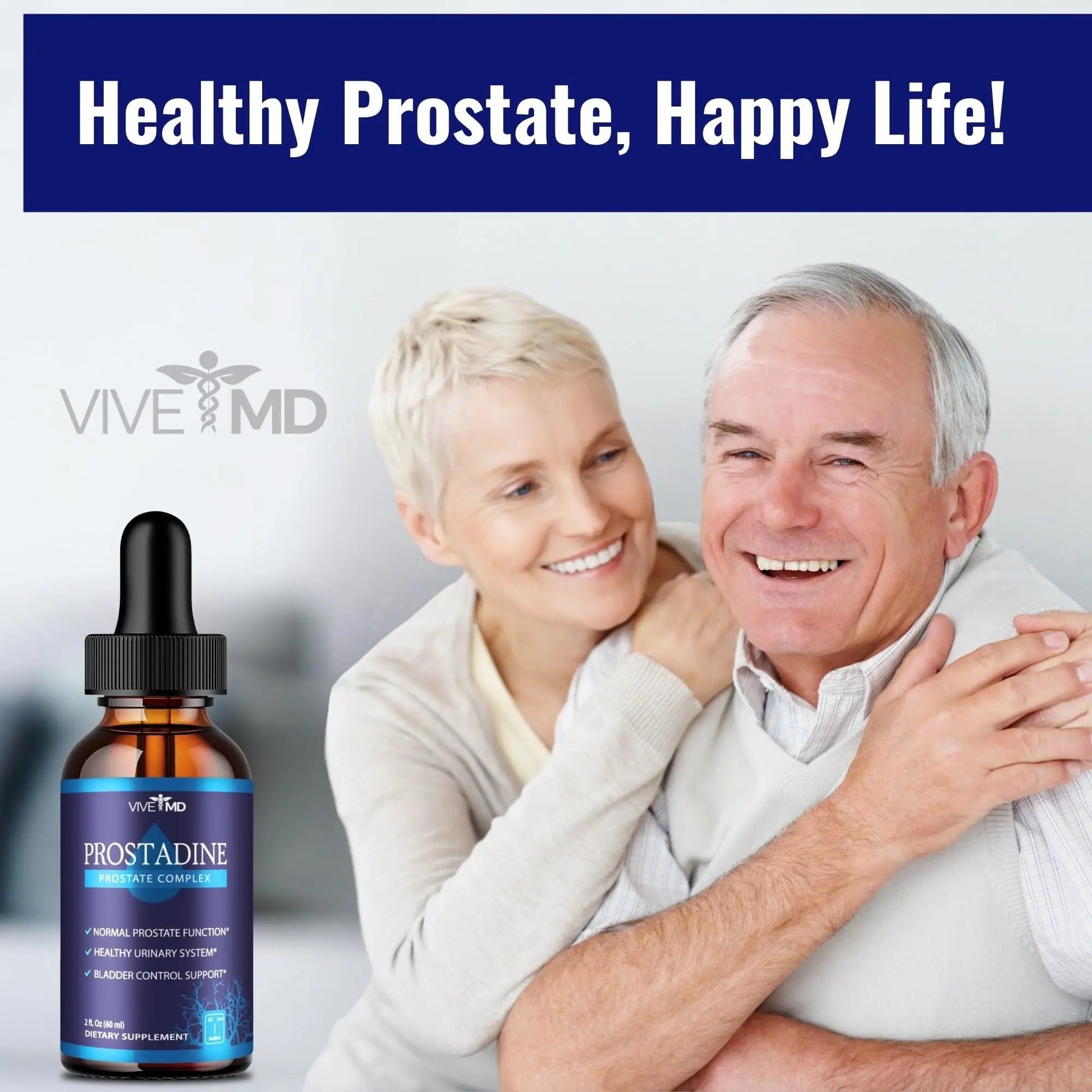 VIVE MD Prostadine Drops for Prostate Health, Bladder Urinating Issues - Prostadine Official Drop Formula - Extra Strength with Pomegranate, Prostadine Reviews (Package of 5) - dailyvitalstore